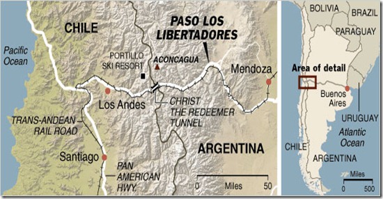 paso Los Libertadoresargentina and chile road