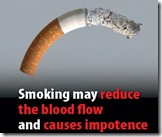 Smoking may reduce the blood flow and causes impotence