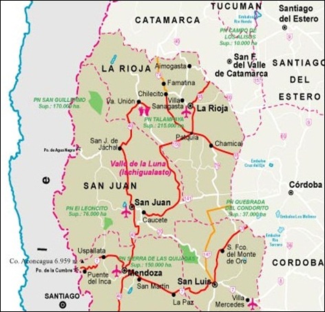 talamp mapa Cuyo