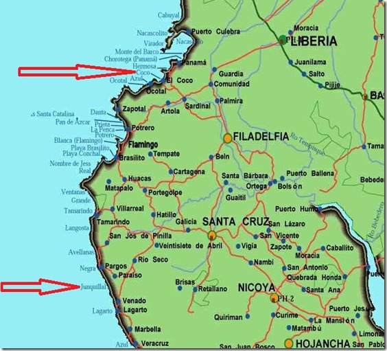 Guanacaste map