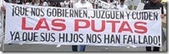 putas_ Pancarta en Argentina