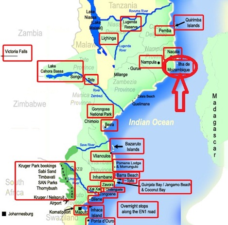 map_of_mozambique_africa
