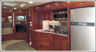 b Luxurious Stratus Horse Trailer Kitchen