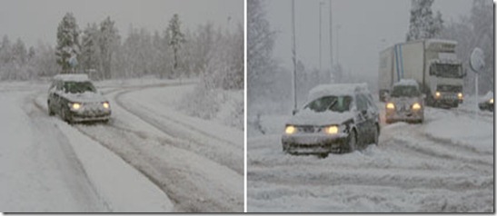 Nieve en Norrbotten 7 octubre 2011