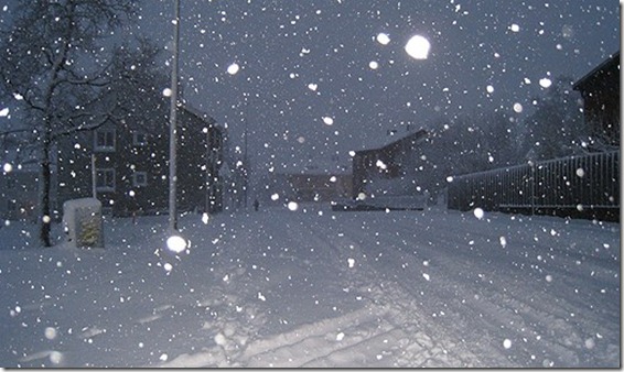 Snö i Kiruna den 7 okt 2011