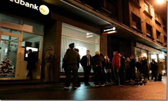 Swedbank Riga Colas en los cajeros