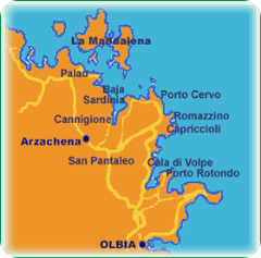 porto cervo map cerdeña