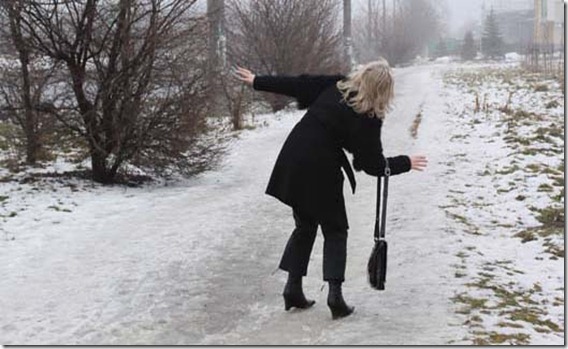 woman slipped