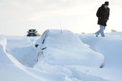 insnöade bilen