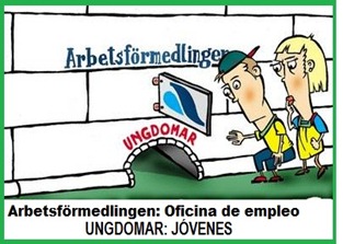 Ungdomsarbetslösheten (Desempleo juvenil)  Arbetsförmedlingen (Oficina de empleo) -- Ungdomar   (Jóvenes)