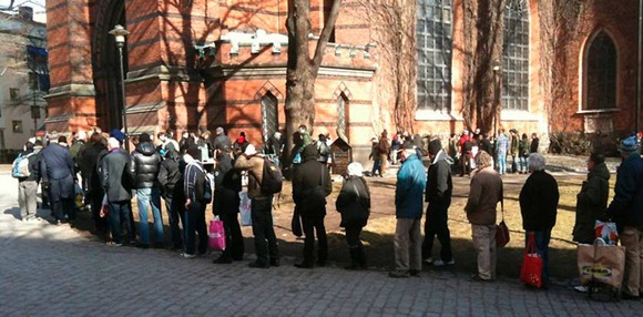 soppköket utanför St a Clara kyrka i Stockholm - FOTO Henrik Westman