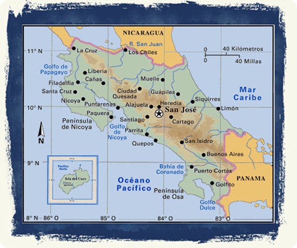 mapa isla del coco