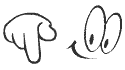 Animated-eyes-finger-pointing-down