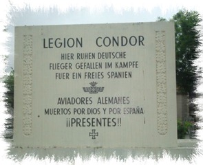 Placa en honor a la Legión Cóndor en el cementerio de La Almudena