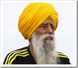 brittiske maratonlöparen Fauja Singh