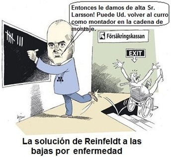 Fredrik Reinfeldt y su solución a las bajas por enfermedad