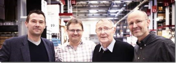 ingvard Kamprad con sus hijos