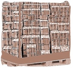 Cardboard boxes on pallet