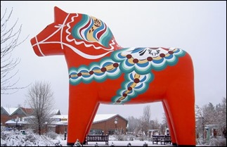 The world's largest Dalahorse in Avesta