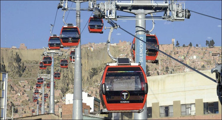 Línea roja teleférico La Paz - El Alto