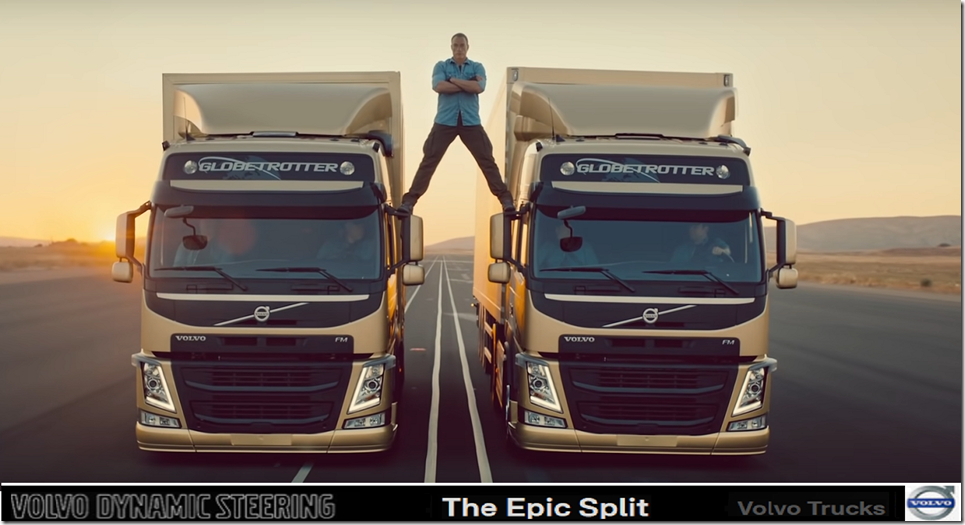 van dame the epic split. -