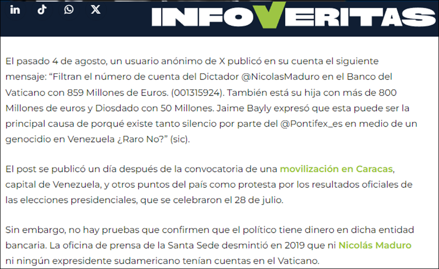 MADURO INFO VERITAS
